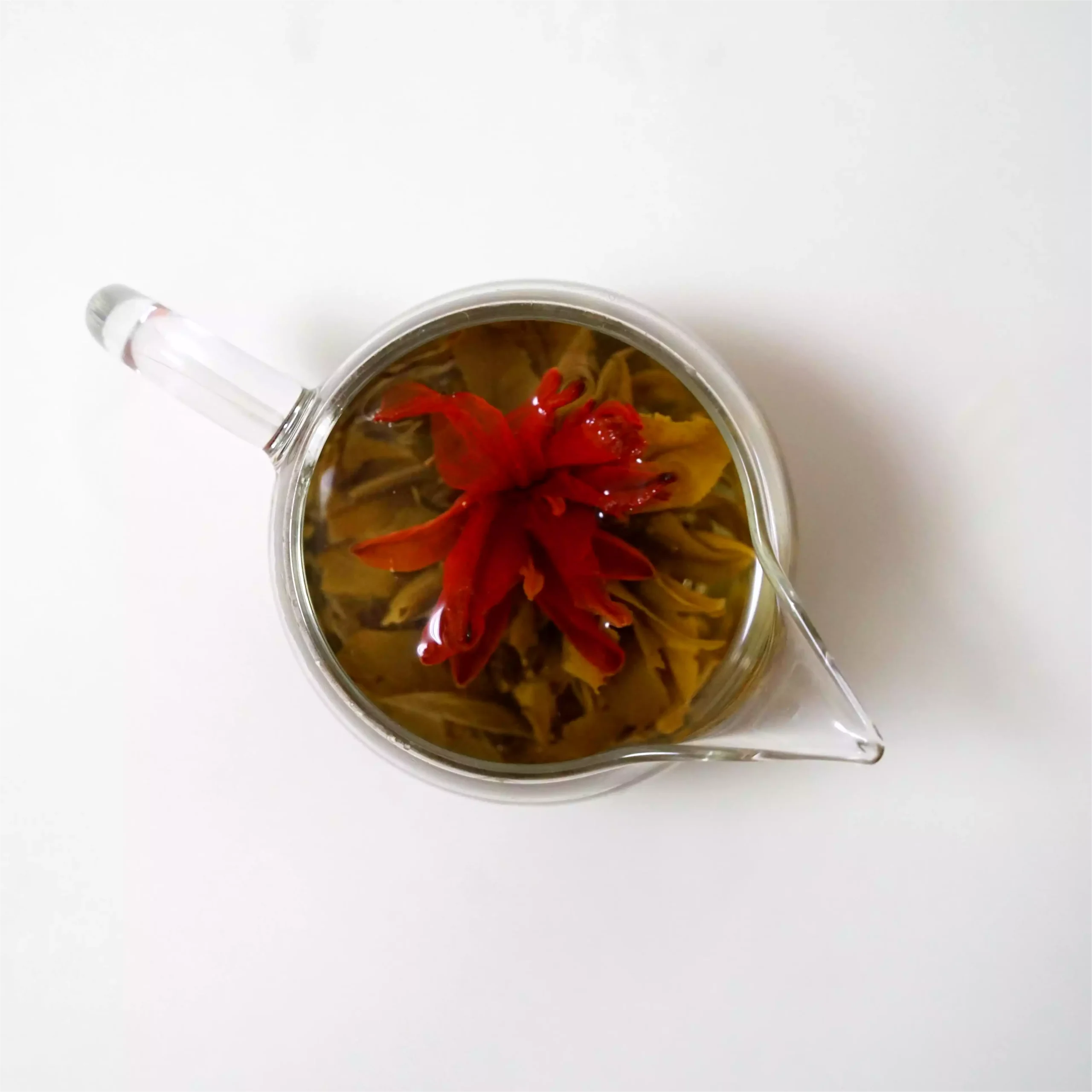 Maple blooming tea, opened in the cup